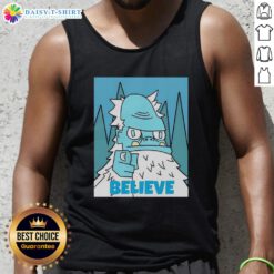Official Abominable Snowman Believe Tank Top featuring a stylish design perfect for winter adventures and casual wear.