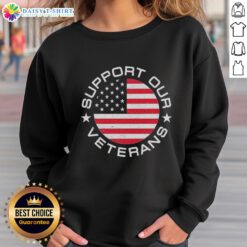 Alt Text: Official America Support Our Veterans Sweatshirt featuring patriotic design and comfortable fit for veterans' supporters.