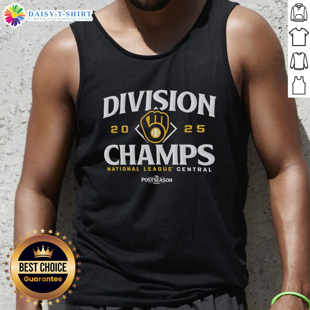 Milwaukee Brewers 2025 postseason tank top celebrating National League Central division champions.
