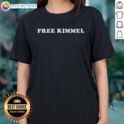 Official Free Jimmy Kimmel Ladies Tee featuring a stylish design for fans of the late-night show, perfect for casual wear.