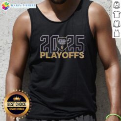 Official Golden State Valkyries 2025 Playoff Tank Top featuring team logo and vibrant colors for fans and athletes.