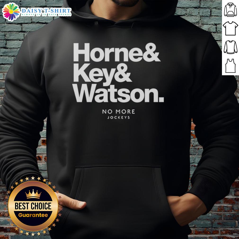 Official Horne and Key and Watson hoodie in navy blue, featuring a logo on the front and casual style for everyday wear.