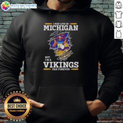 Official Minnesota Vikings fan hoodie, perfect for showing team pride while living in Michigan.