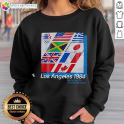 Vintage sweatshirt featuring flags from the Official Los Angeles 1984 Games of the XXIIIrd Olympiad.