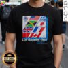 Vintage T-shirt featuring flags from the Official Los Angeles 1984 Games of the XXIIIrd Olympiad design.