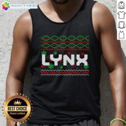 Official Lynx Ugly Christmas Tank Top featuring festive designs perfect for holiday gatherings and celebrations.