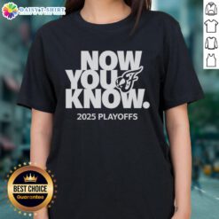 Indiana Fever ladies tee for the 2025 playoffs, featuring vibrant team colors and official logo design.