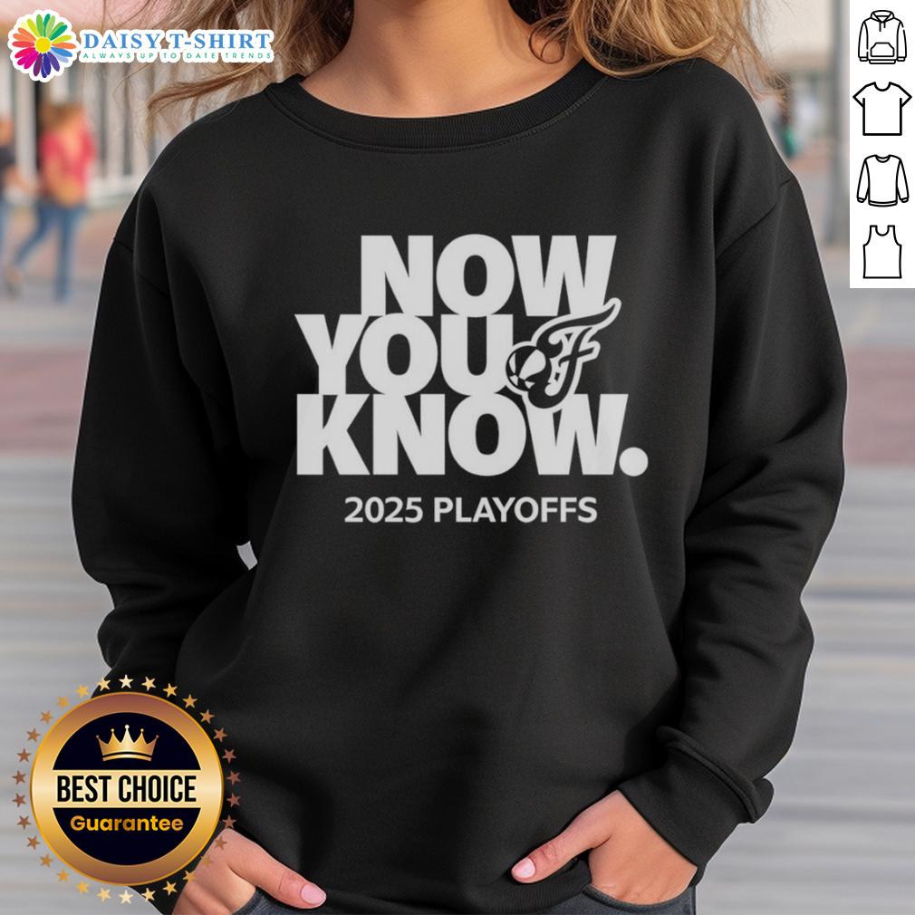 Official 2025 Indiana Fever Playoffs sweatshirt, featuring team logo and vibrant colors for fans and supporters.