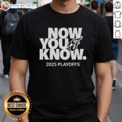 Alt Text: Official Now You Know 2025 Playoffs Indiana Fever T-Shirt featuring team colors and logo, perfect for fans.