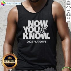 Official Now You Know 2025 Playoffs Indiana Fever tank top featuring team logo and vibrant design for fans.