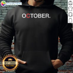 Official October Baseball Chicago Cubs hoodie in navy blue, featuring team logo and stylish design, perfect for fans.