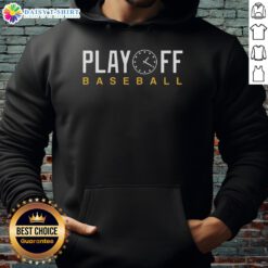 Official Playoff Baseball Clock Hoodie showcasing a stylish design perfect for fans and players during the playoffs.