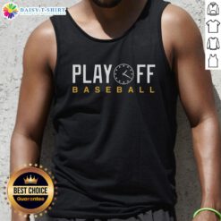 Official Playoff Baseball Clock Tank Top featuring a stylish design perfect for fans and summer wear.