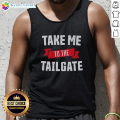 Buffalo Bills tank top featuring 'Take Me to the Tailgate' design, perfect for game day and fan apparel.