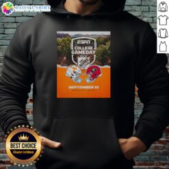 Official Tennessee Volunteers vs Georgia Bulldogs 2025 College Gameday hoodie featuring team logos and vibrant colors.