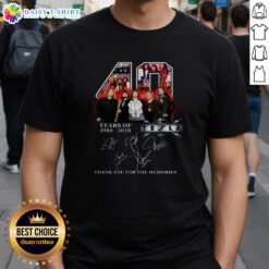Official Tesla 45 Years T-Shirt 1981-2026 featuring 'Thank You For The Memories' design, perfect for fans and collectors.