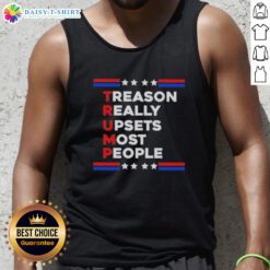 Official Trump Treason tank top design, featuring bold text that expresses strong opinions, appealing to political activists.