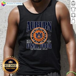 Original Auburn Tigers 2025 NCAA Men's Final Four San Antonio basketball tank top featuring vibrant team colors and logo.