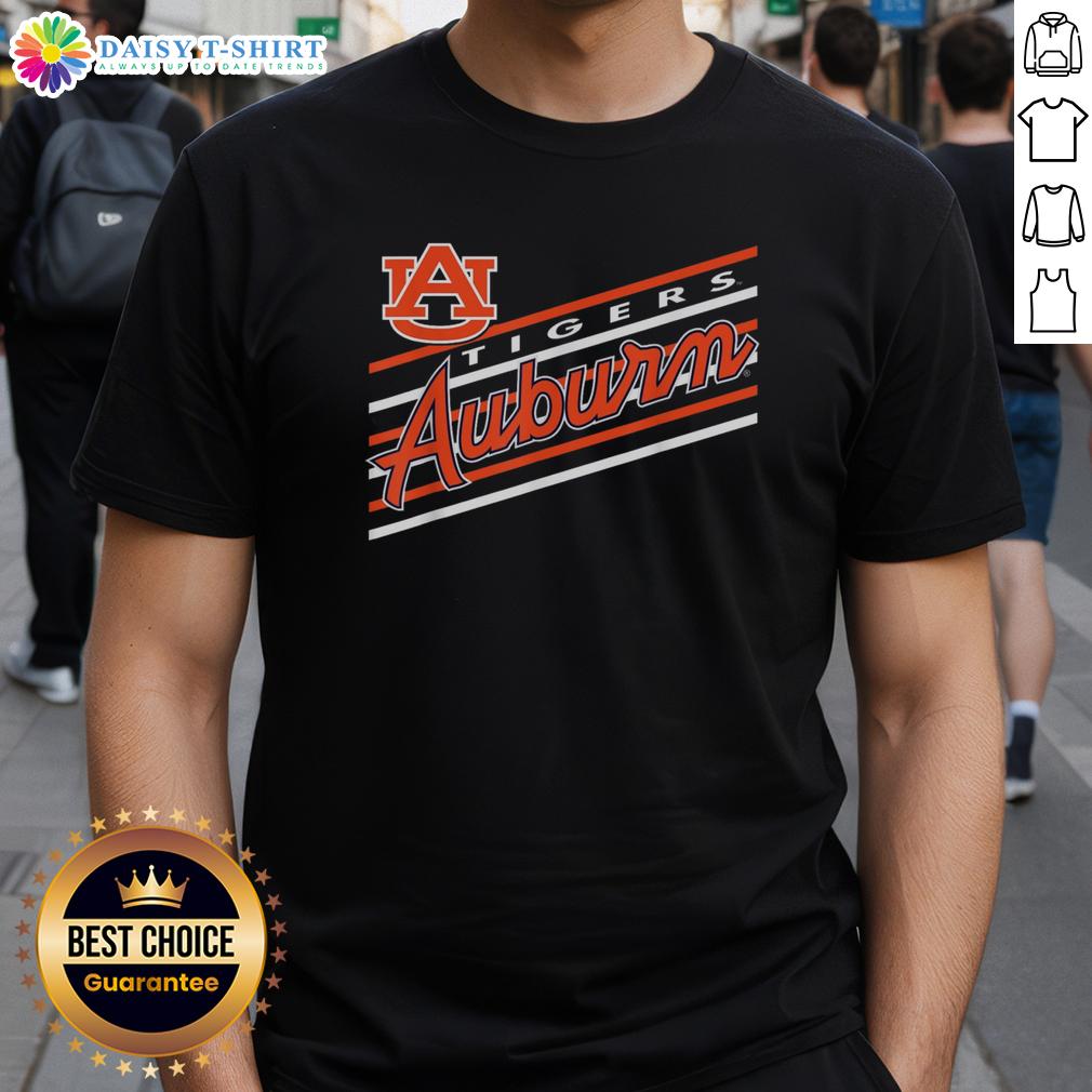 Original Auburn Tigers Retro Script Logo T-Shirt, featuring Auburn University gear in vibrant colors and classic design.