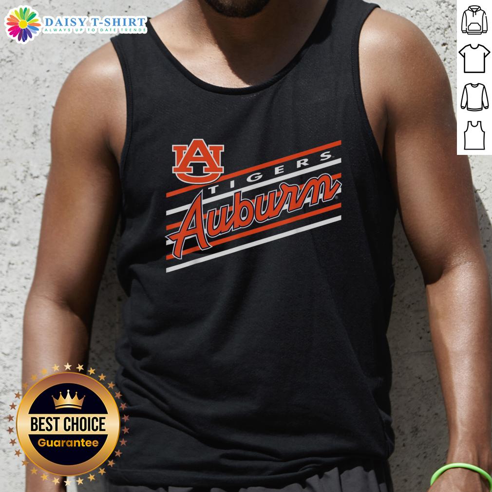 Original Auburn Tigers Retro Script Logo tank top, perfect Auburn University gear for fans and students.