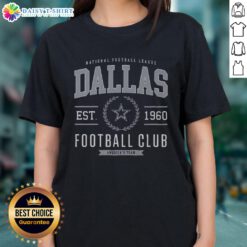 Alt Text: Original Dallas Cowboys Football Club ladies tee featuring team logo and stylish design for female fans.