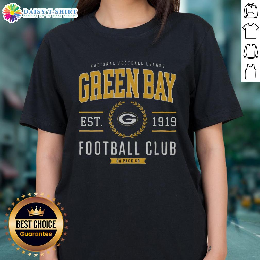 Original Green Bay Packers Football Club ladies tee featuring vibrant team colors and logo, perfect for fans.