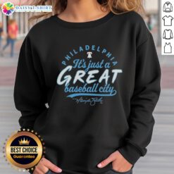 Original Philadelphia Phillies Harrison Bader signature sweatshirt showcasing team pride and iconic baseball city spirit.