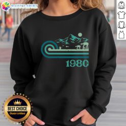 Original Retro Vintage Base 1980 Sweatshirt in vibrant colors, showcasing classic 80s fashion style.