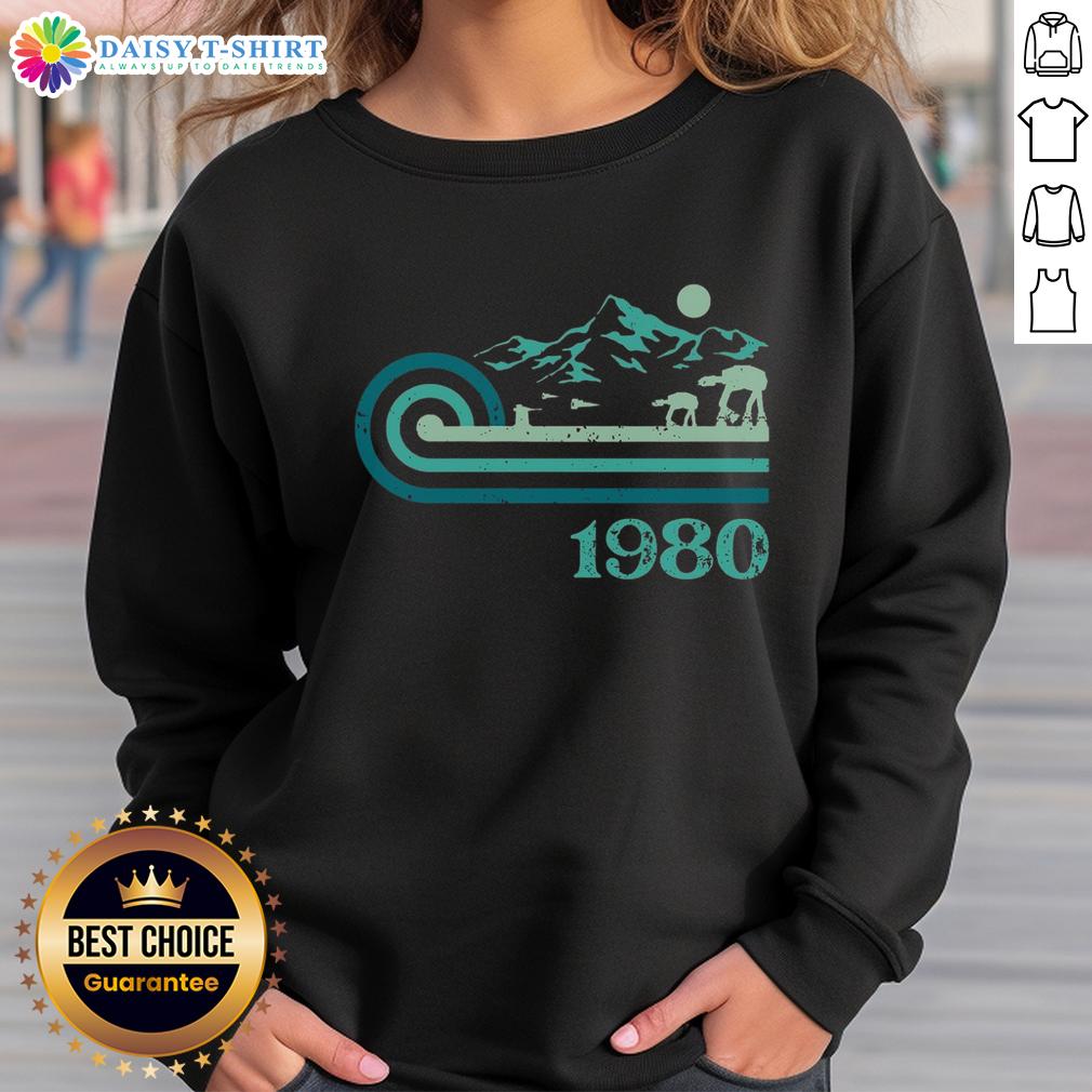 Original Retro Vintage Base 1980 Sweatshirt in vibrant colors, showcasing classic 80s fashion style.
