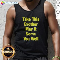 Chemical Brothers tour tank top featuring 'Take This May It Serve You Well' design from San Francisco concert 2025.