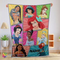Perfect Good Personalized Disney Princess Blanket Fleece Customized Blanket