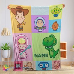 Perfect Good Pixar Toy Story Chibi Character Blanket Fleece Customized Blanket