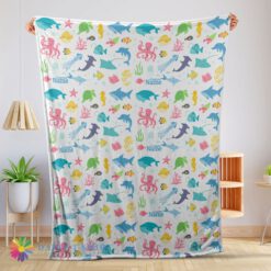 Perfect Pretty Under The Sea Pattern Blanket Fleece Customized Blanket