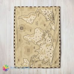 Perfect Pretty Vintage Pirate World Map Sepia Nautical Adventure Blanket Fleece Blanket