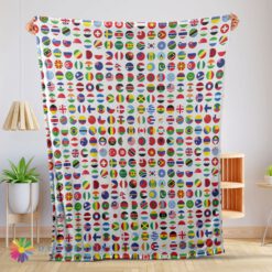 Perfect Pretty World Flags International Flags Collage Blanket Fleece Blanket