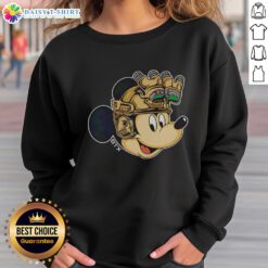 Premium Mickey Mouse Military Helmet Night Vision Goggles Sweatshirt featuring a unique graphic design.