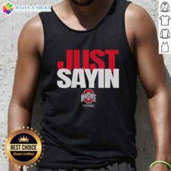 Premium Ohio State Buckeyes Football tank top featuring Julian Sayin design, perfect for fans and game day wear.