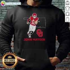 Premium Oklahoma Sooners Football hoodie by John Mateer, featuring a stylish design for fans and athletes.