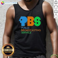 Alt Text: Premium Original PBS Public Broadcasting Service Colors Tank Top featuring vibrant hues and a stylish design.