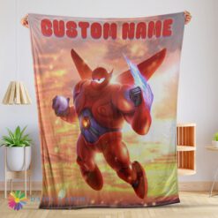 Premium Pefect  Disney Cartoon Big Hero 6 Red Baymax Blanket