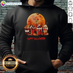 Premium Pittsburgh Steelers Happy Halloween coffee hoodie featuring festive design for fans celebrating the holiday.