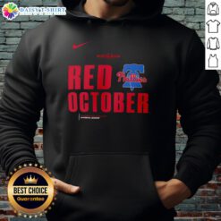 Alt Text: Premium Red October Philadelphia Phillies 2025 MLB Postseason Hoodie showcasing team spirit and style for fans.