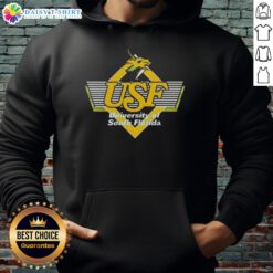 Premium South Florida USF Bulls Golden Brahman Logo Hoodie featuring vibrant colors and stylish design for fans.