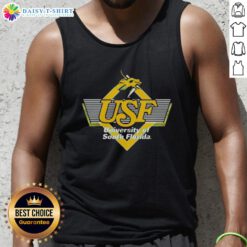 Premium South Florida USF Bulls Golden Brahman logo tank top showcasing vibrant design and comfortable fit for fans.