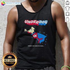 Vintage 1964-1967 cartoon tank top featuring 'Premium Underdog' design, perfect for retro fashion lovers.