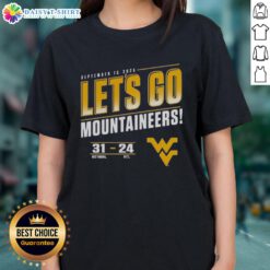 Premium West Virginia Mountaineers vs Pitt Panthers 2025 ladies tee featuring vibrant team colors and spirited design.