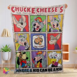 Pretty Cute Chuck E. Cheese's Where A Kid Can Be A Kid Blanket Fleece