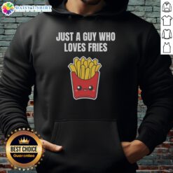 Alt Text: Kawaii hoodie featuring a cute guy loving curly fries, perfect for fast food lovers and fry enthusiasts.