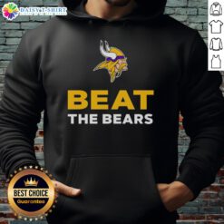 Top Minnesota Vikings Beat The Bears hoodie featuring bold team colors and logo, perfect for fans and game day.