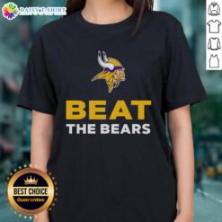 Top Minnesota Vikings Beat The Bears Ladies Tee in purple, showcasing team pride and stylish design for female fans.